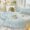 Летнее стеганое одеяло из мытого хлопка, комплект из четырех предметов, корейский кружевной воздухопроницаемый чехол