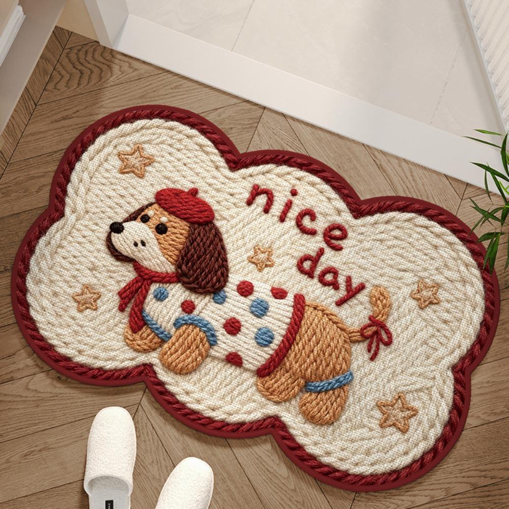 Quick Dry Bathroom Mat Weaving Texture Floor Mat Creative Absorbent Mat Laundry Room