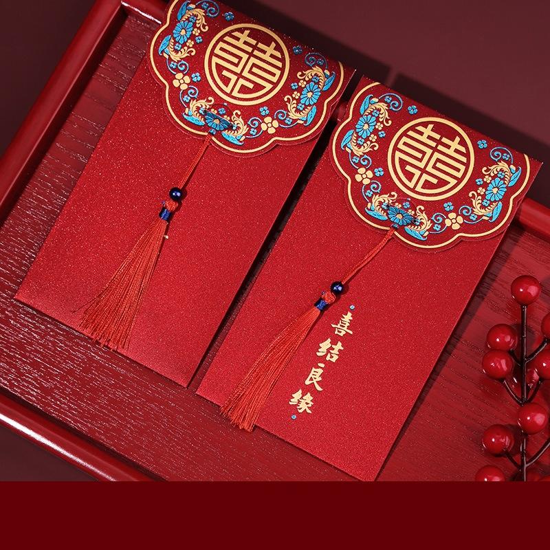 2шт свадебная кисточка красный конверт