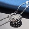 925 Sterling Silver Hollow Heart Pendant Necklace Fashion Wedding Jewelry