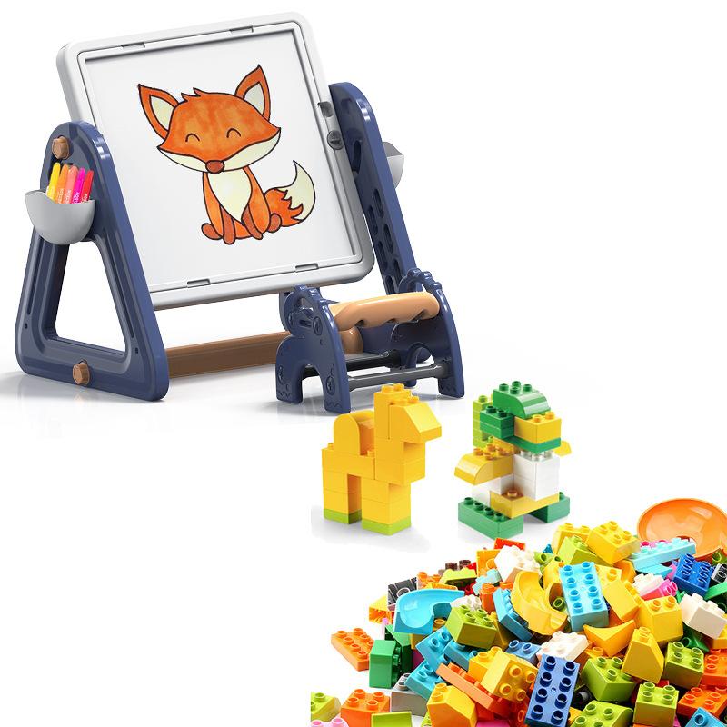 Детский многофункциональный стол-конструктор, складная доска для рисования, постоянно меняющийся столик для мальчиков, обучающий столик и стулья для девочек