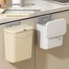 Wall-Mounted Flip-Top Kitchen & Bathroom Trash Can - Punch-Free Hanging Waste Basket