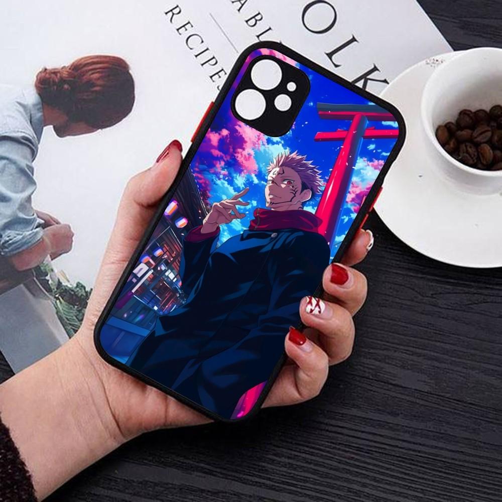 Чехол для телефона Jujutsu Kaisen Рёмен Сукуна Для IPhone 14 11 12 13 Mini Pro Max 8 7 Plus X XR XS MAX Полупрозрачный Матовый Чехол