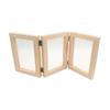Photo Frame - CTOP - Double-sided Triptych - Natural Wood - 33.5 X 15 X 15 Cm - Mixed