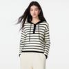 FivePlus Women's Striped Hooded Knit Sweater