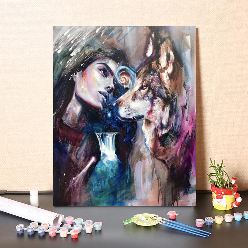 Картина по номерам, холст, ручная роспись, декомпрессия, украшение дома, сделай сам, цифровая картина маслом