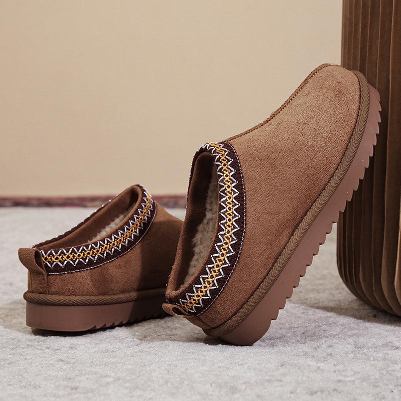 Низкие зимние ботинки женские осенние и зимние плоские булочки полуподдерживающие ленивые люди без застежек хлопковые туфли P780