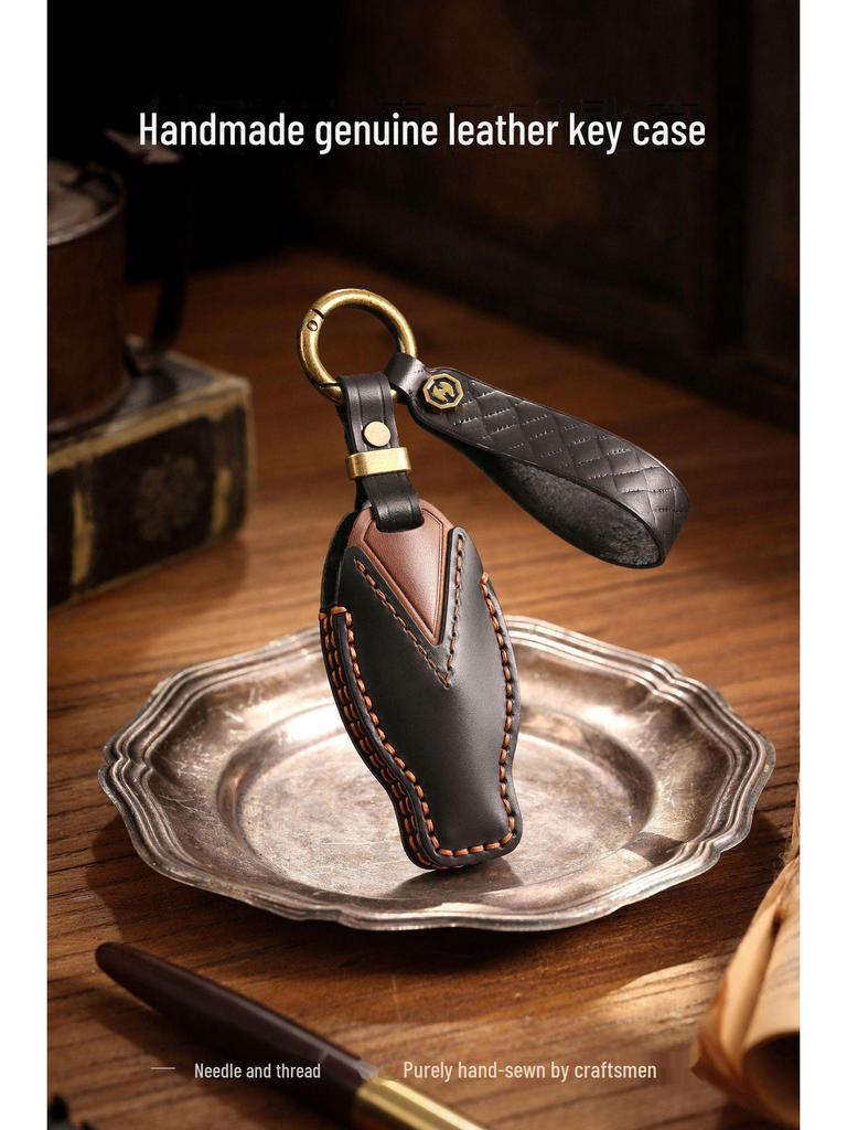 Кожаный чехол для ключа Mercedes-Benz GLK, E-Class, C-Class, R350, GL, GLC