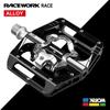 Педали RACEWORK M215 для велосипедной подножки Mtb, смешанные педали, зажим для горного велосипеда, подставка для ног, двойная функция, Spd, алюминий