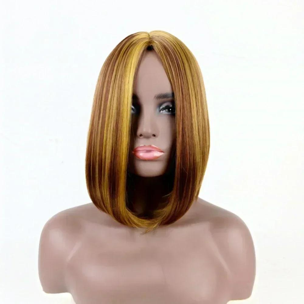 Highlight synthetic Wig  Bob Wig Straight Lace Front Wig  Brazilian Short Bob Wigs For Women