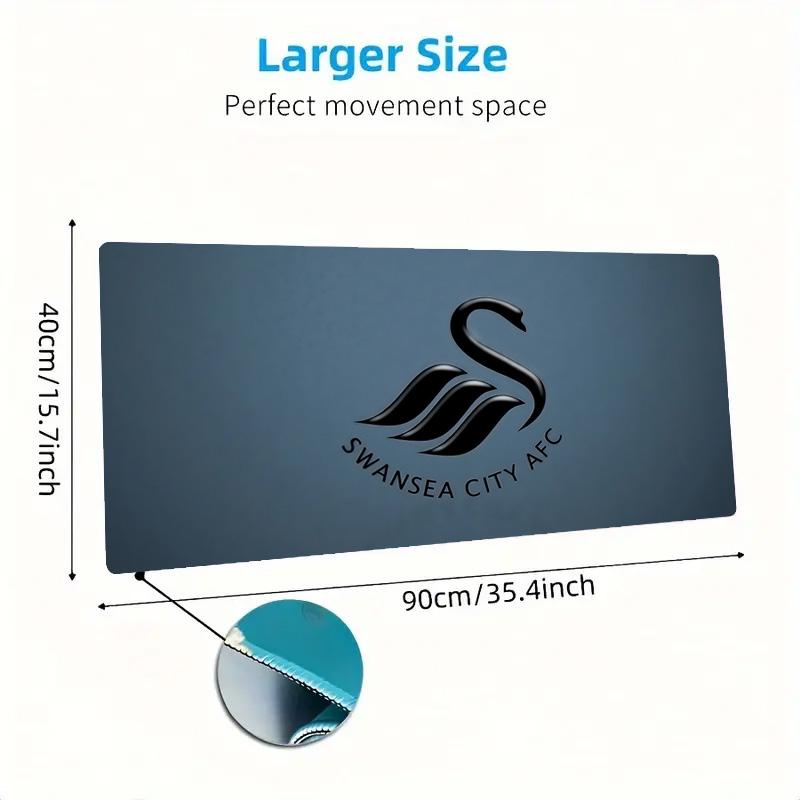 Swansea City AFC Print Cushion Non-slip Laptop Tablet Big Mousepad XXL Mat Mini PC Playmat With Lock edge