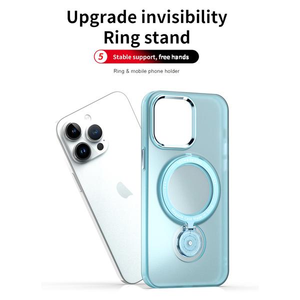Для iPhone 15 14 13 12 11 Pro Plus Max чехол с подставкой на 360 градусов магнитный чехол Magsafe матовый, мягкий, прозрачный, противоскользящий, противоскользящий, чехлы