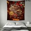 TBOI Horror Cartoon Wall Hanging Printed Fabric Blanket Decorative Tapestries for Bedroom Living Room Home Decor