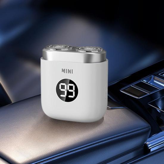 Мини-электробритва с цифровым дисплеем, USB-перезаряжаемая, водонепроницаемая, с двумя головками, портативная, для путешествий, бритва для мужчин, триммер для бороды, инструмент для удаления волос