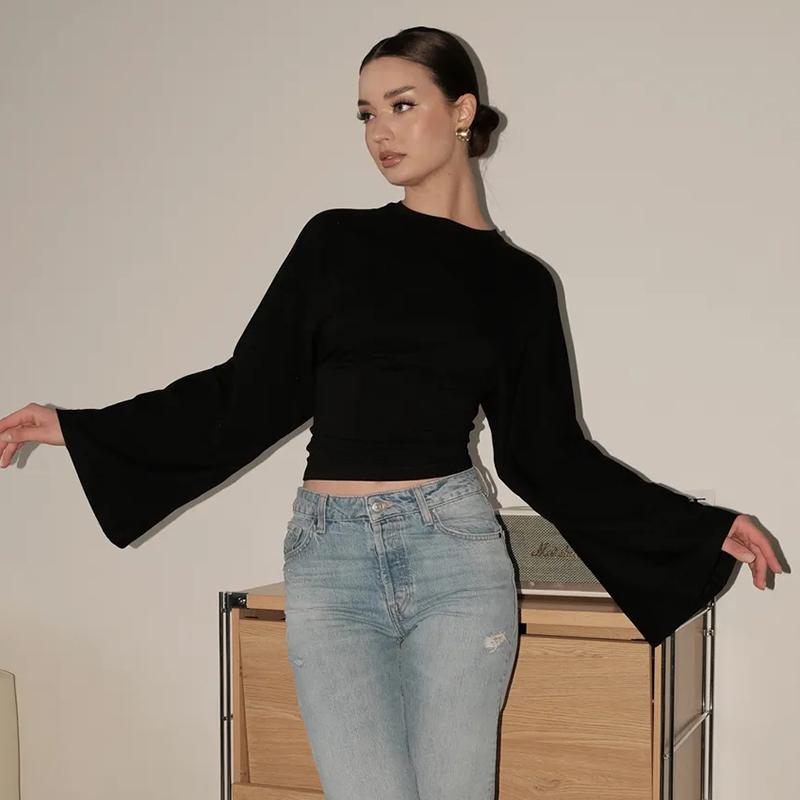 Черные Кружевные Футболки Женская Блузка 2026 Весна Стройные С Длинным Рукавом Футболки Уличный Повседневный Вечеринка Элегантный Модный Кружевной Рубашка Футболки Топ