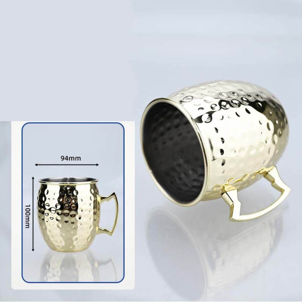 500ml Pure Copper Cup Moscow Mule Handcrafted Mug Cup Hammered Thickened Drum Cup Mules Cocktails Coffee Beer