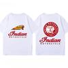 Indian Motorcycle Тяжелый Локомотив Круизный Велосипед Костюм для езды Клубный Принт Летняя Хлопковая Повседневная Мотоциклетная Мужская и Женская Футболка