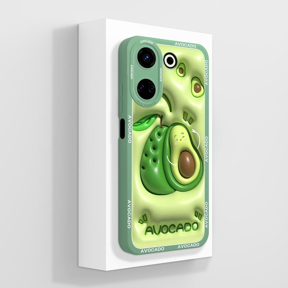 Для Tecno Camon 20 Pro 4G 5G чехол для телефона задняя крышка защитная пленка для экрана противоударные матовые квадратные сумки для телефона модный дизайн оболочка авокадо для бамперов Tecno