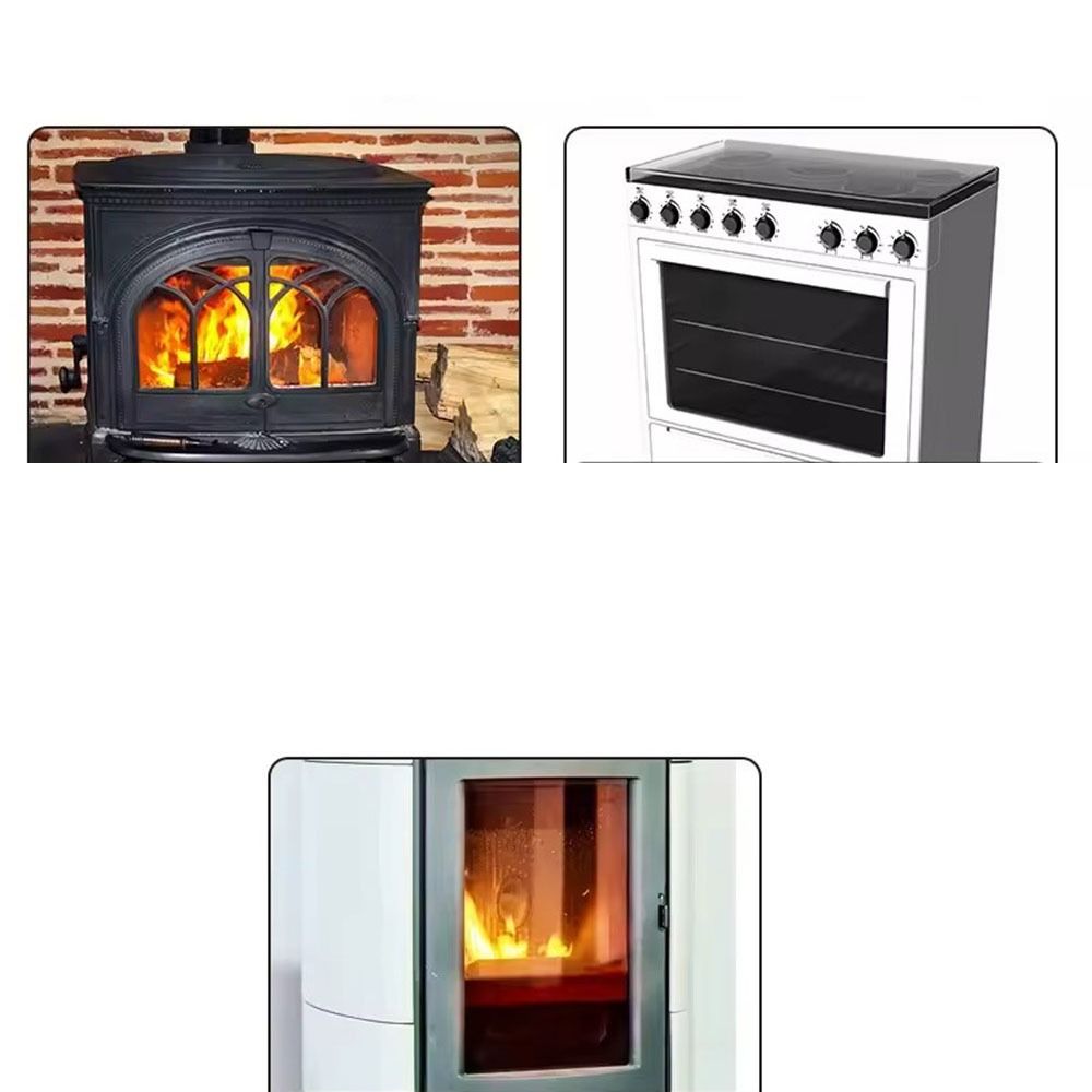 Black Flat Stove Rope Self Adhesive Chimney Door Sealing Cord Stove Heating Fireplaces Part