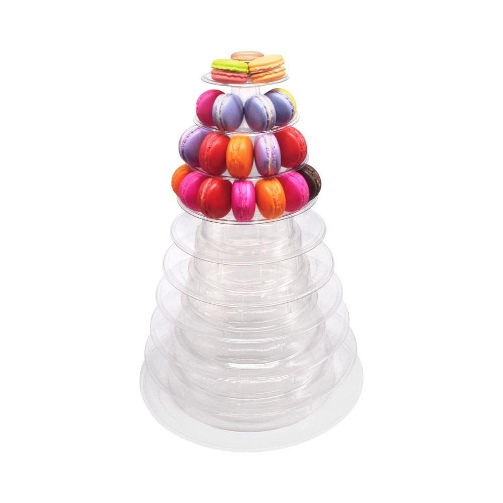 Clear Macaron Display Stand PET Material Cake Placing Rack Cupcake Tower Rack Macarons Display