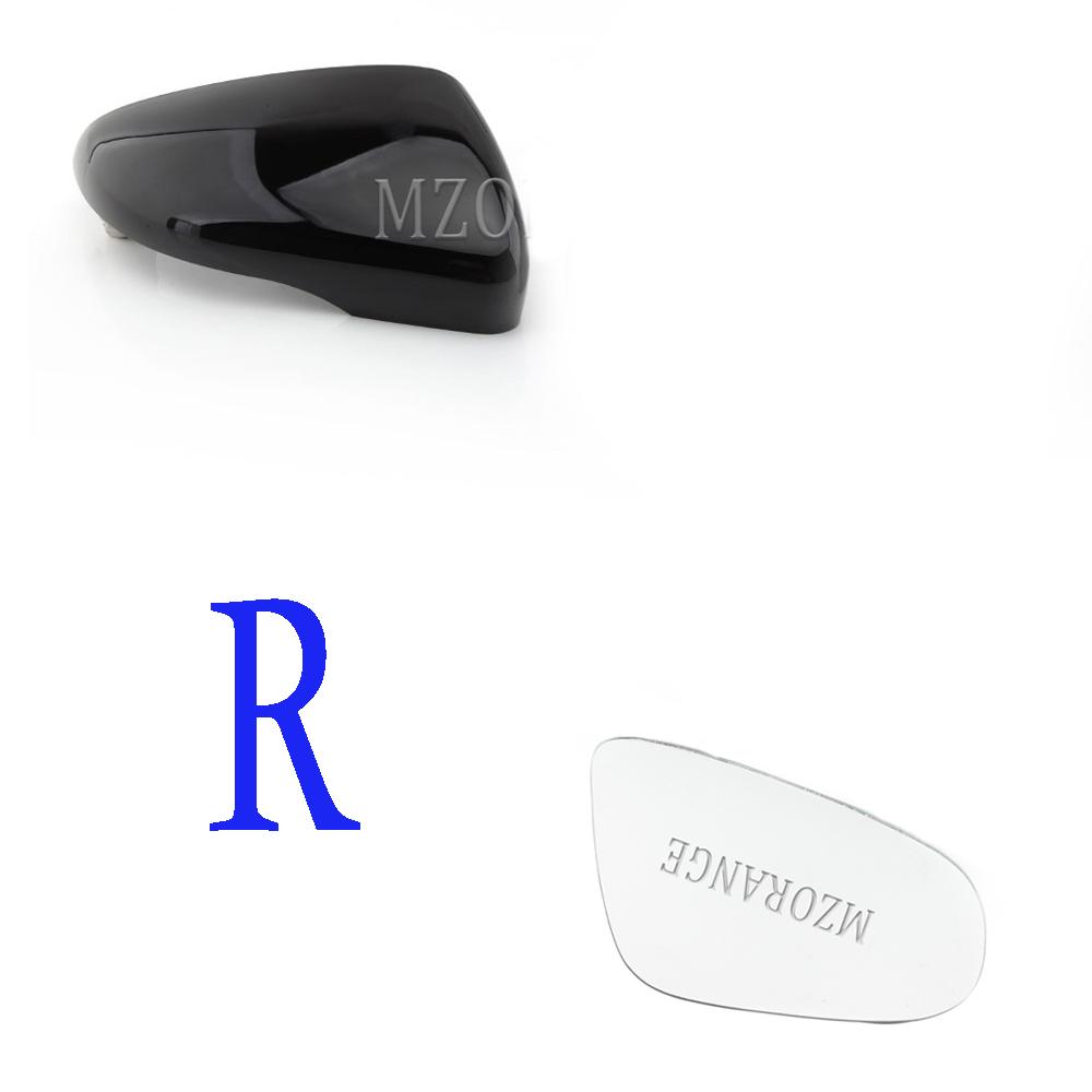 Боковое зеркало с подогревом, стекло зеркала заднего вида, крышка для VW Golf 6 MK6 2009-2013, ярко-черная крышка корпуса зеркала с дверным крылом