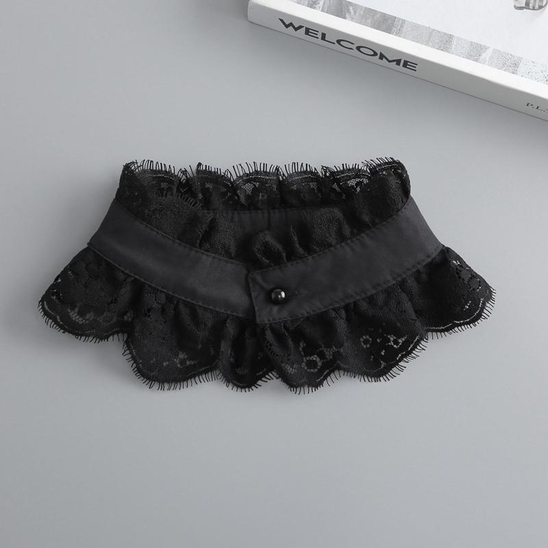 Layered Mesh Puffy Collar Tulle Scarf Palace Neck Ruff Collar Decorative Fake Collar Necklace Clown Cosplay Costume Props