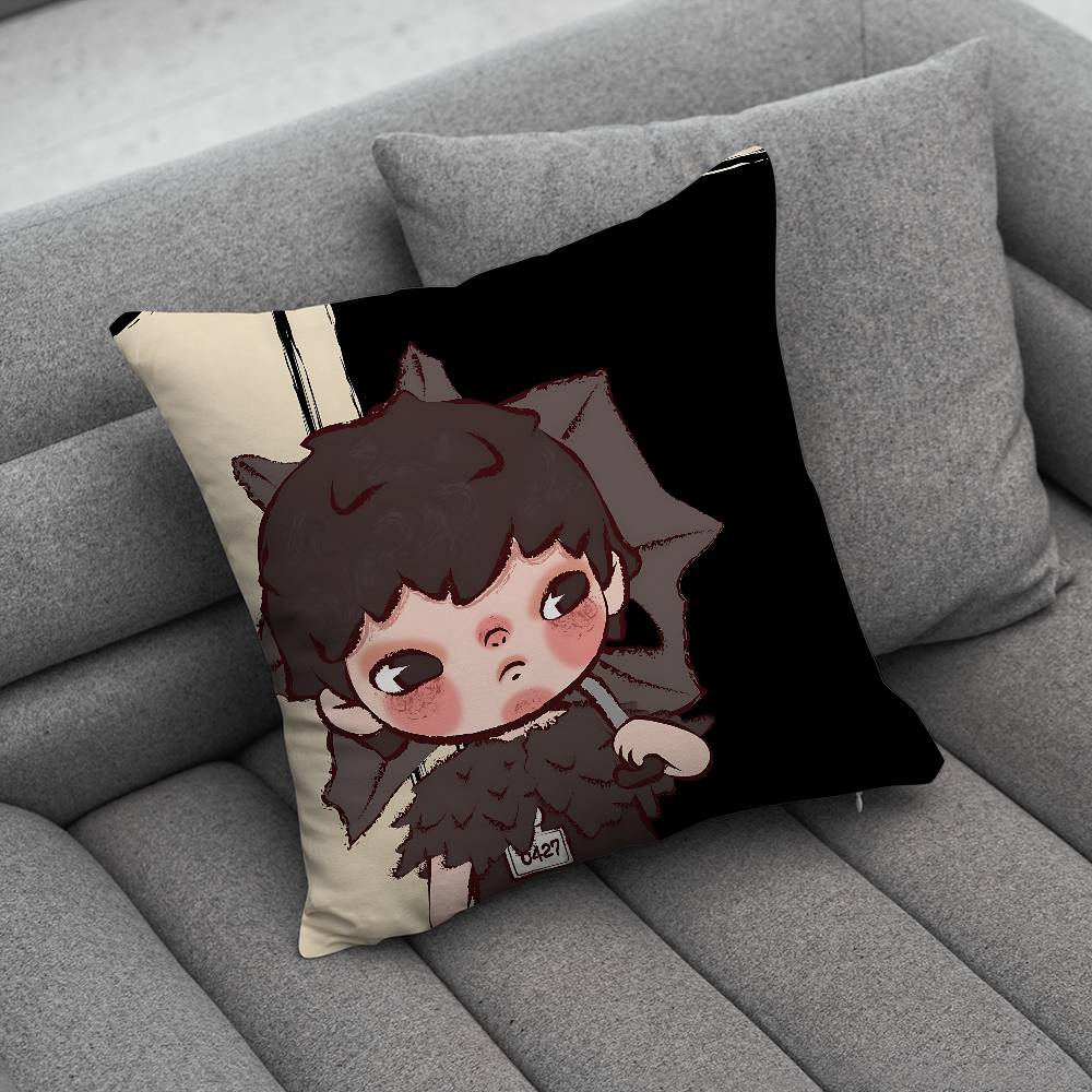 Cartoon Doll HHironoS Pillow Case Pillow Case Living Room Sofa Cushion Cover Suitable For Home Bedroom Room Decoration