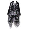 European and American Style Women's Fashion Tassel Scarf  Thicken Long Pashmina Ethnic Style Split Shawl Winter Warm Wraps