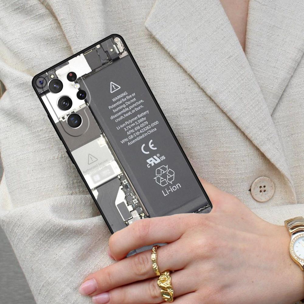 Inside Circuits Design Cool Fun Cell Phone Case for Samsung Galaxy S26 Ultra S25 S24 S23 S22 S21 S20 Note10 Cover
