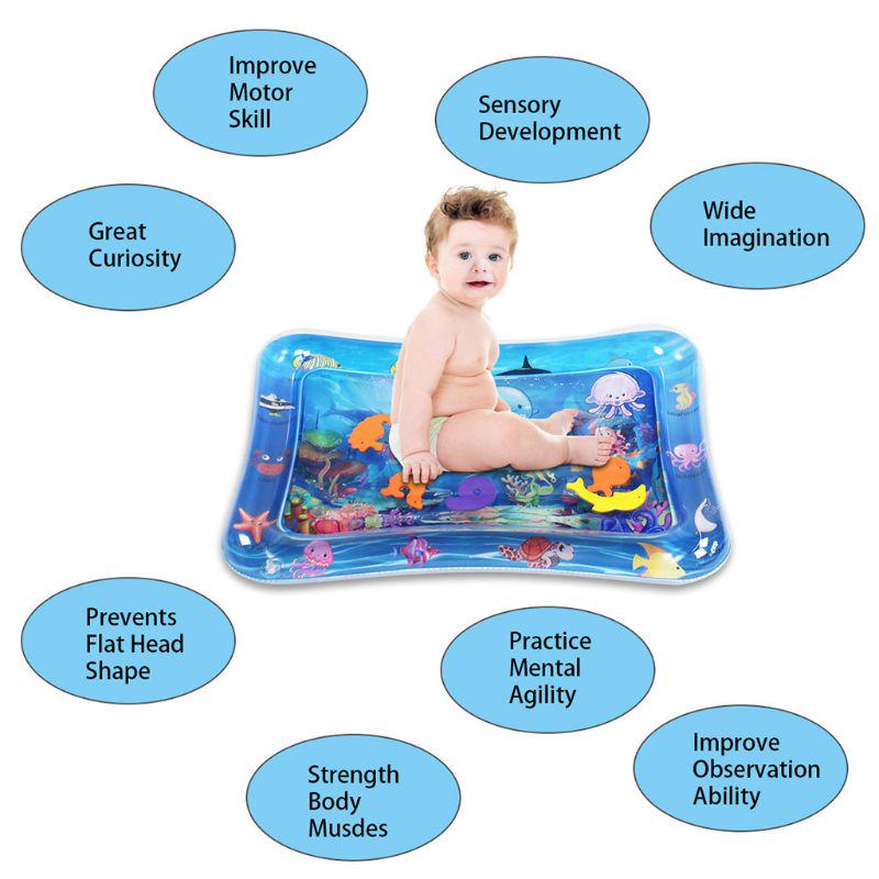 Детский водный игровой коврик, надувной детский коврик для игр на животе, подушка для малышей, забавная игра