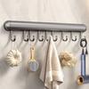 20-50см Стойка Крючок для хранения ложек Черный/Серый Полка для хранения в шкафу Кухонный крючок Стойка Кухня