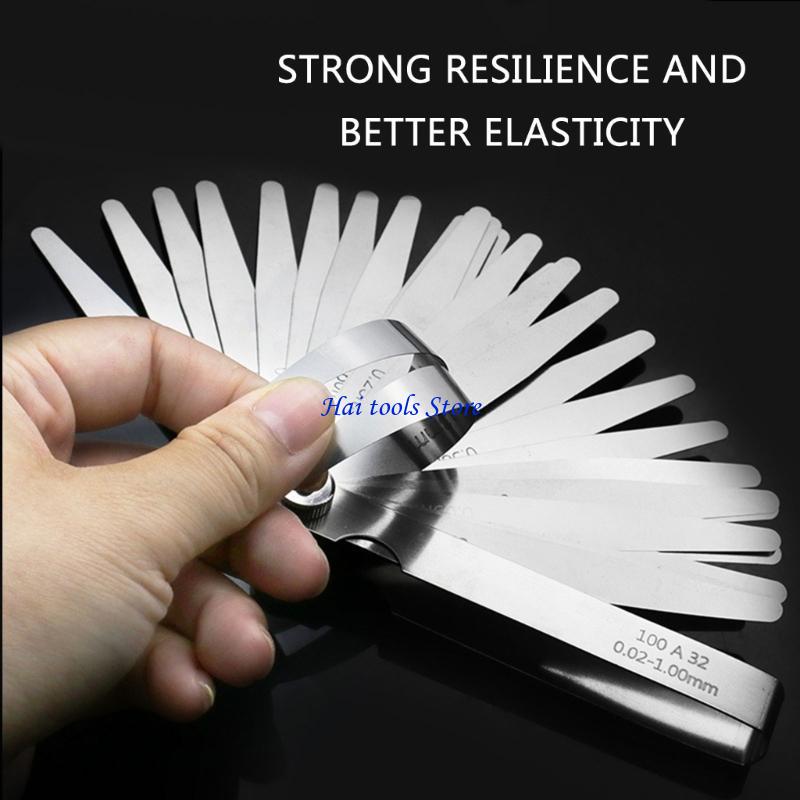 X37E Feelers Gauges 0.01-1mm/0.05-0.50mm/0.05-1.00mm/0.02-1.00mm Stainless Steel Feelers Gauges Set for Measuring Gaps Width
