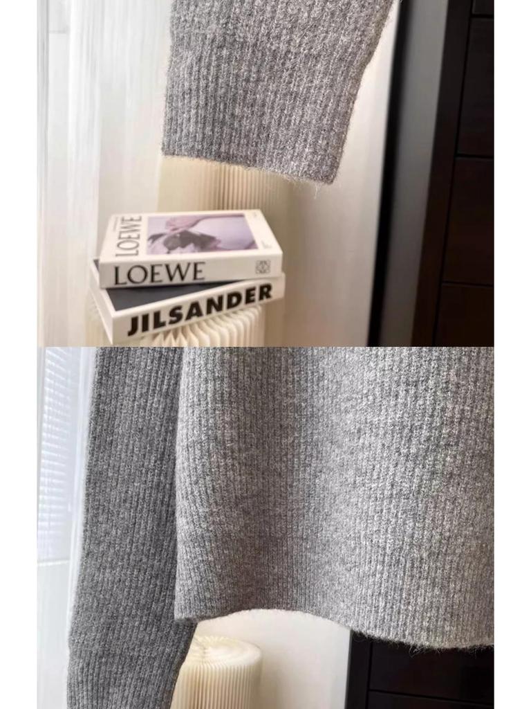 Женский трикотаж с рукавами реглан и круглым вырезом - Свитер для многослойности Осень/Зима 2025, Топ в ленивом стиле