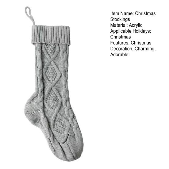Christmas Stockings 20 Inch Large Cable Knit Stockings Fireplace Hanging Goodie Bags for Xmas Tree Holiday Home Decor