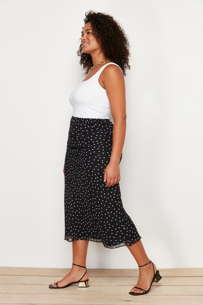 Женская модная темно-синяя джинсовая юбка макси большого размера с разрезом