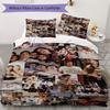 Friends Pattern Bedding,Quilt Set Quilt Cover Pillowcase Home Birthday Gift(1 * duvet cover + 2 * pillowcase, without core)_lx