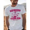 Велосипедная футболка для клуба шоссейного велоспорта Espresso для мужчин и женщин, унисекс, на все сезоны, смешная футболка, 180 г
