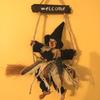Halloween Witch Dolls Hanging Decor Ghost Witch Horror Scary Hanging Ghost Flying Witch Pendant Halloween DIY Party Ornaments