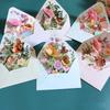 Romantic Flower Birthday Christmas Card 3D Pop-up Greeting Cards Set Postcard Party Wedding Decorations Creative Girl Gifts