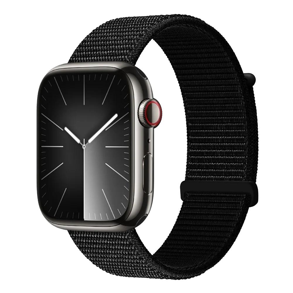 Плетеный нейлоновый ремешок-петля для Apple Watch 11 10 9 8 7 45 мм 41 мм 42 мм 46 мм Ultra 3/2 49 мм Удобный браслет iWatch 6 5 SE Ремешок