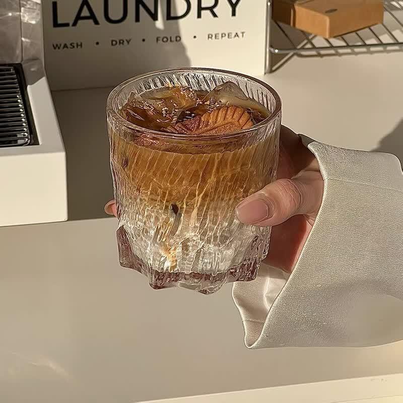 Стеклянные стаканы с узором "Ледник" (Набор из 2)