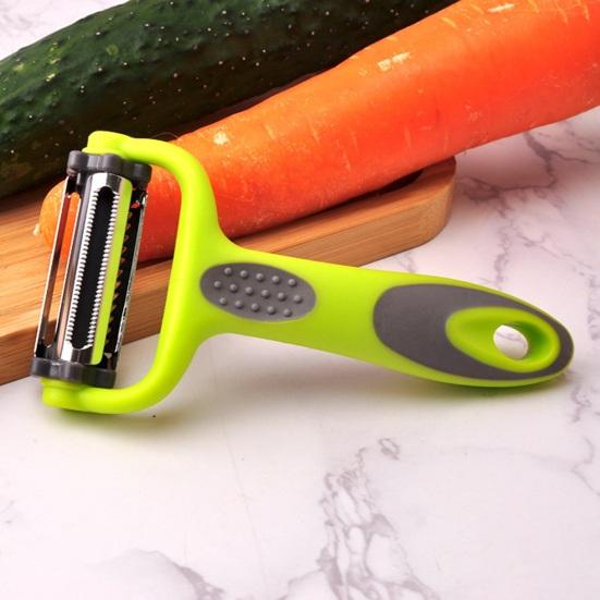 Лезвия из нержавеющей стали 3-в-1 Овощечистка для фруктов с функцией жульена Нескользящая ручка Фрукты Овощи Картофель Морковь Огурцы Овощечистка Кухонный гаджет