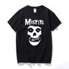 Дизайн футболки с рукавом Летние базовые топы Новая хип-хоп панк Череп Misfits Бренд Эстетичная одежда Харадзюку Уличная одежда Повседневные футболки