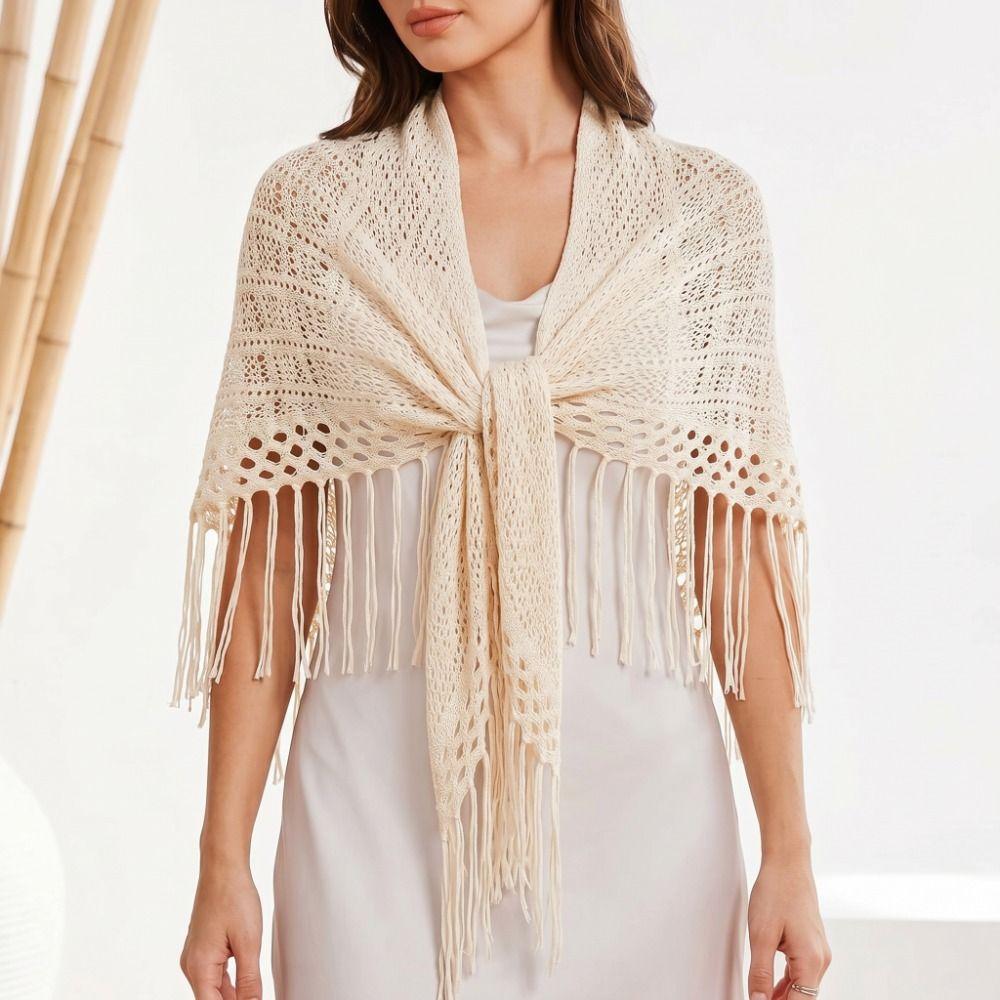 Wraps Knitted Triangle Scarf Cloak Fart Curtain Elegant Waistband Women