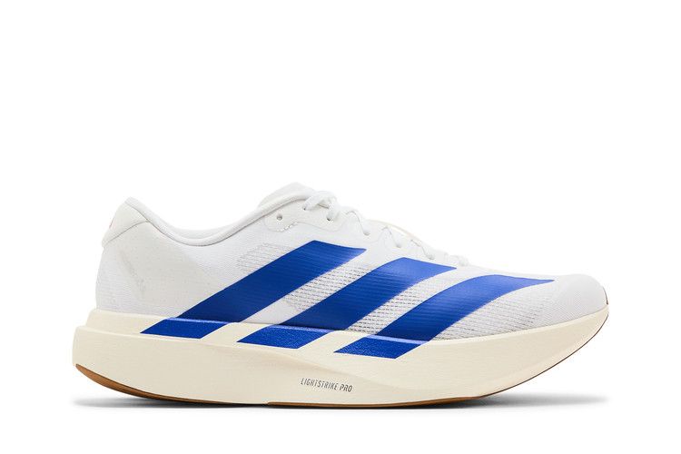 Мужские кроссовки adidas Adizero Evo SL Белый Королевский синий Облачный белый/Королевский синий/Чистый рубин