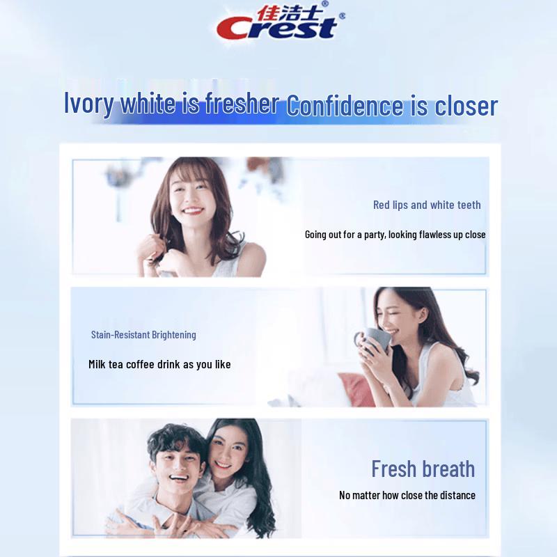 Crest Lock White Whitening Toothpaste, White Peach Oolong