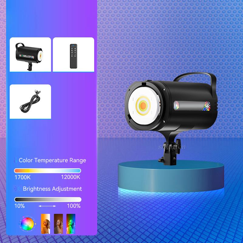 Светодиодный RGB-светильник для наружного освещения 1700K-12000K Bowens Mount Control для фотостудии и видео