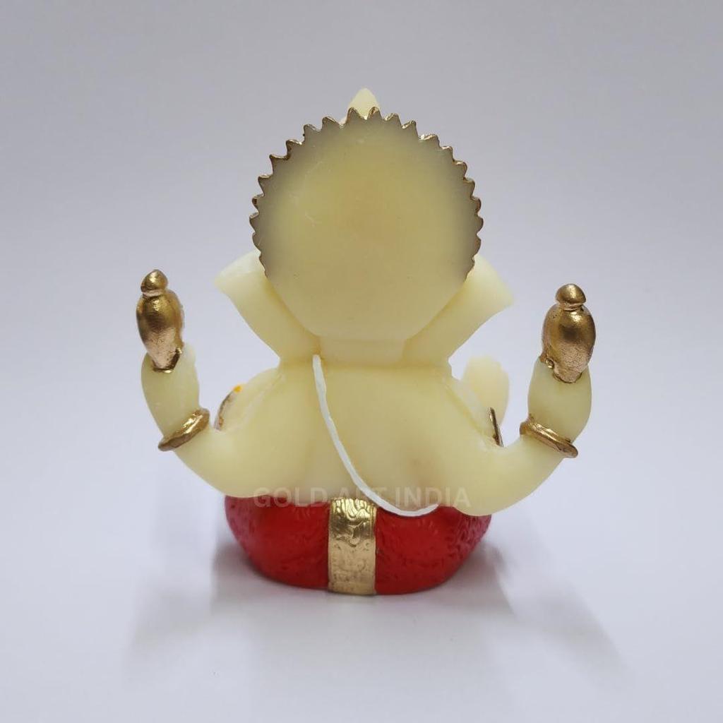 Hand Ganesha with Mukut for Home Decor Idol Ganesha Murti Ganpati Idol for Car Dashboard Puja Lord Ganesh Statue
