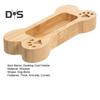 Desktop Business Card Holder Dog Bone Shape Curved Thick Wooden Stable Anti-slip Hospital Card Display Stand Office Card Organizer