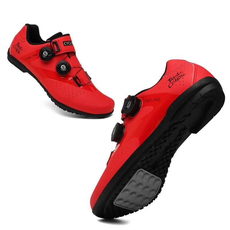 Mens Cycling Shoes Road Mountain Bike Non-Spine Clipless Hard Sole Breathable Lightweight Performance Shoe